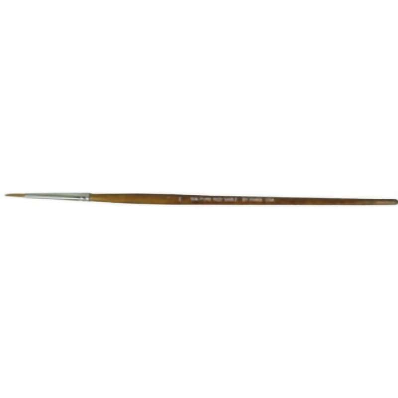 Artist Brush, Round, Anti-Static, Sable Hair, #2, 0.433" Trim, Wood, 7" OAL, ESD,906 Series